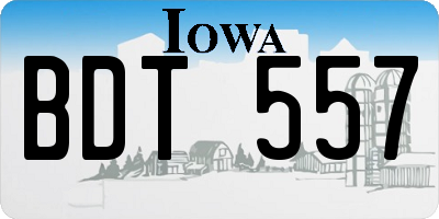 IA license plate BDT557