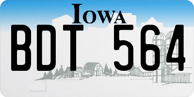 IA license plate BDT564