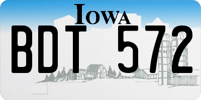 IA license plate BDT572