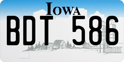 IA license plate BDT586