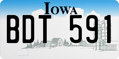 IA license plate BDT591