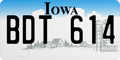 IA license plate BDT614