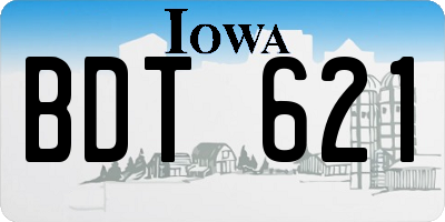 IA license plate BDT621