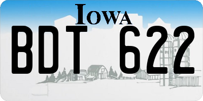 IA license plate BDT622