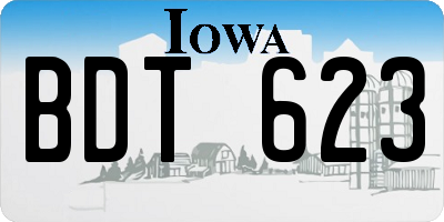 IA license plate BDT623