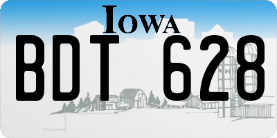 IA license plate BDT628