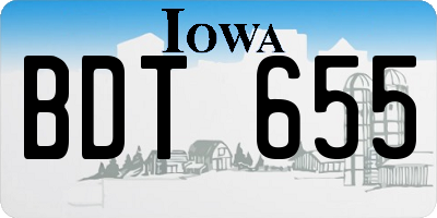 IA license plate BDT655