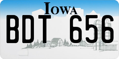 IA license plate BDT656