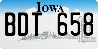 IA license plate BDT658