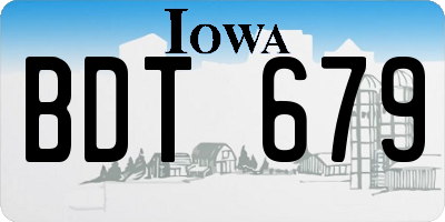 IA license plate BDT679