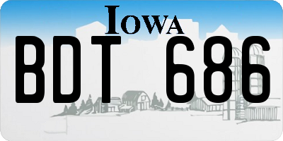 IA license plate BDT686
