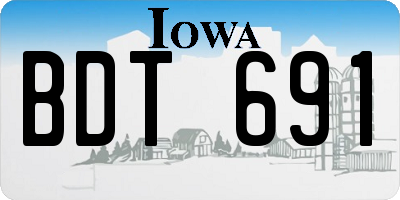 IA license plate BDT691