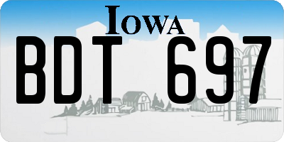 IA license plate BDT697