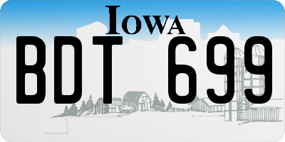 IA license plate BDT699