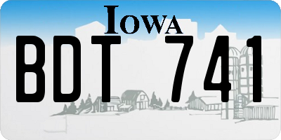 IA license plate BDT741