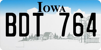 IA license plate BDT764