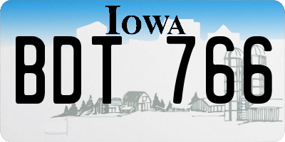 IA license plate BDT766