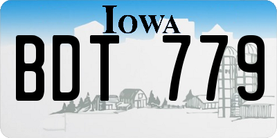 IA license plate BDT779
