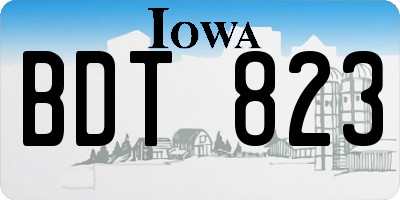 IA license plate BDT823