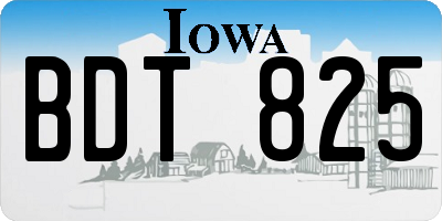 IA license plate BDT825