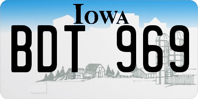 IA license plate BDT969