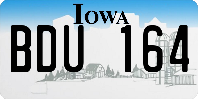 IA license plate BDU164