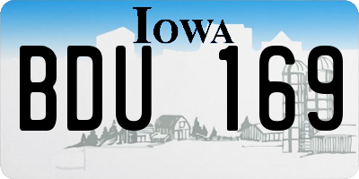 IA license plate BDU169