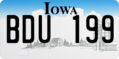 IA license plate BDU199
