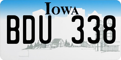 IA license plate BDU338