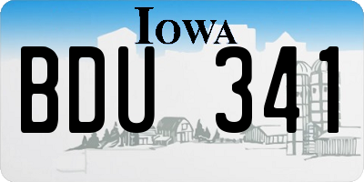 IA license plate BDU341