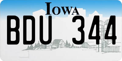 IA license plate BDU344