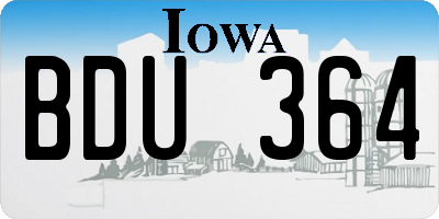 IA license plate BDU364