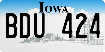 IA license plate BDU424