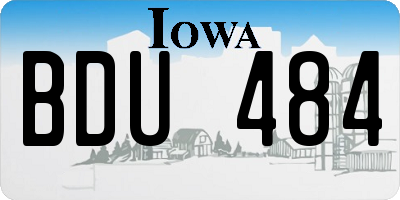 IA license plate BDU484