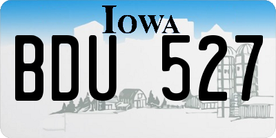 IA license plate BDU527