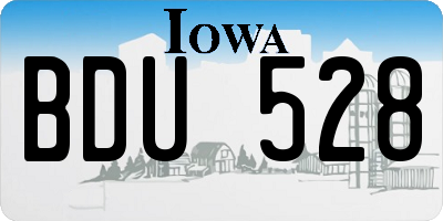 IA license plate BDU528