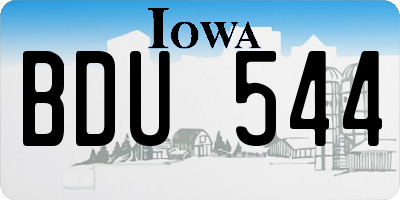 IA license plate BDU544