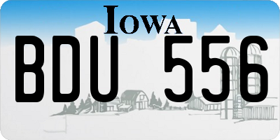 IA license plate BDU556