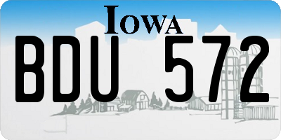 IA license plate BDU572