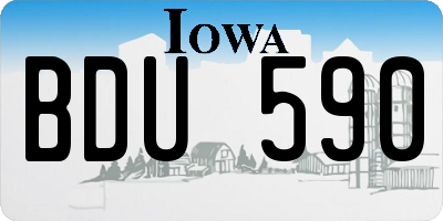 IA license plate BDU590
