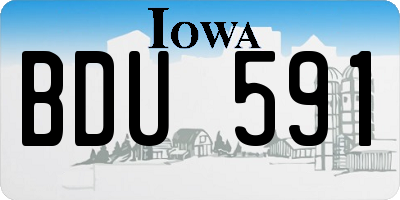 IA license plate BDU591