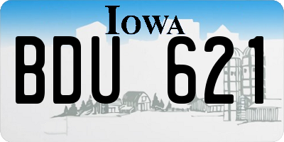 IA license plate BDU621