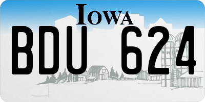 IA license plate BDU624