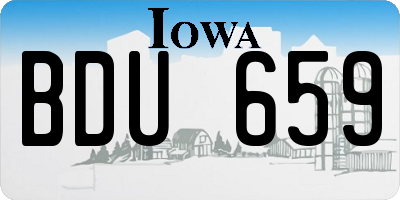 IA license plate BDU659