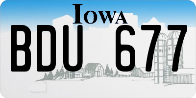 IA license plate BDU677