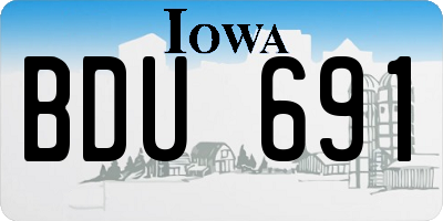 IA license plate BDU691