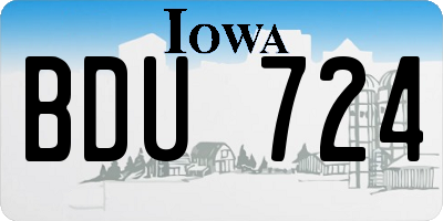 IA license plate BDU724