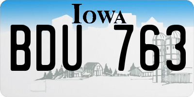 IA license plate BDU763