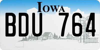 IA license plate BDU764