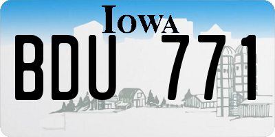 IA license plate BDU771
